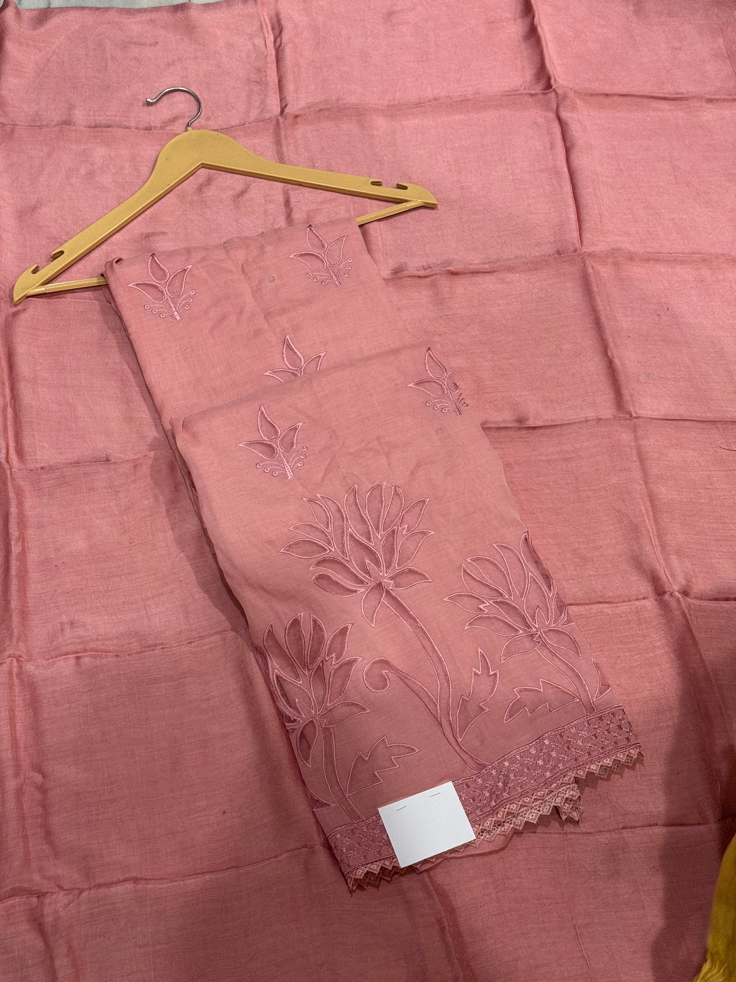 Peach Applique Mul Suit