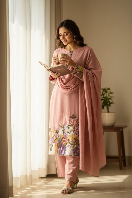 Pink Anchor Work Mul suit