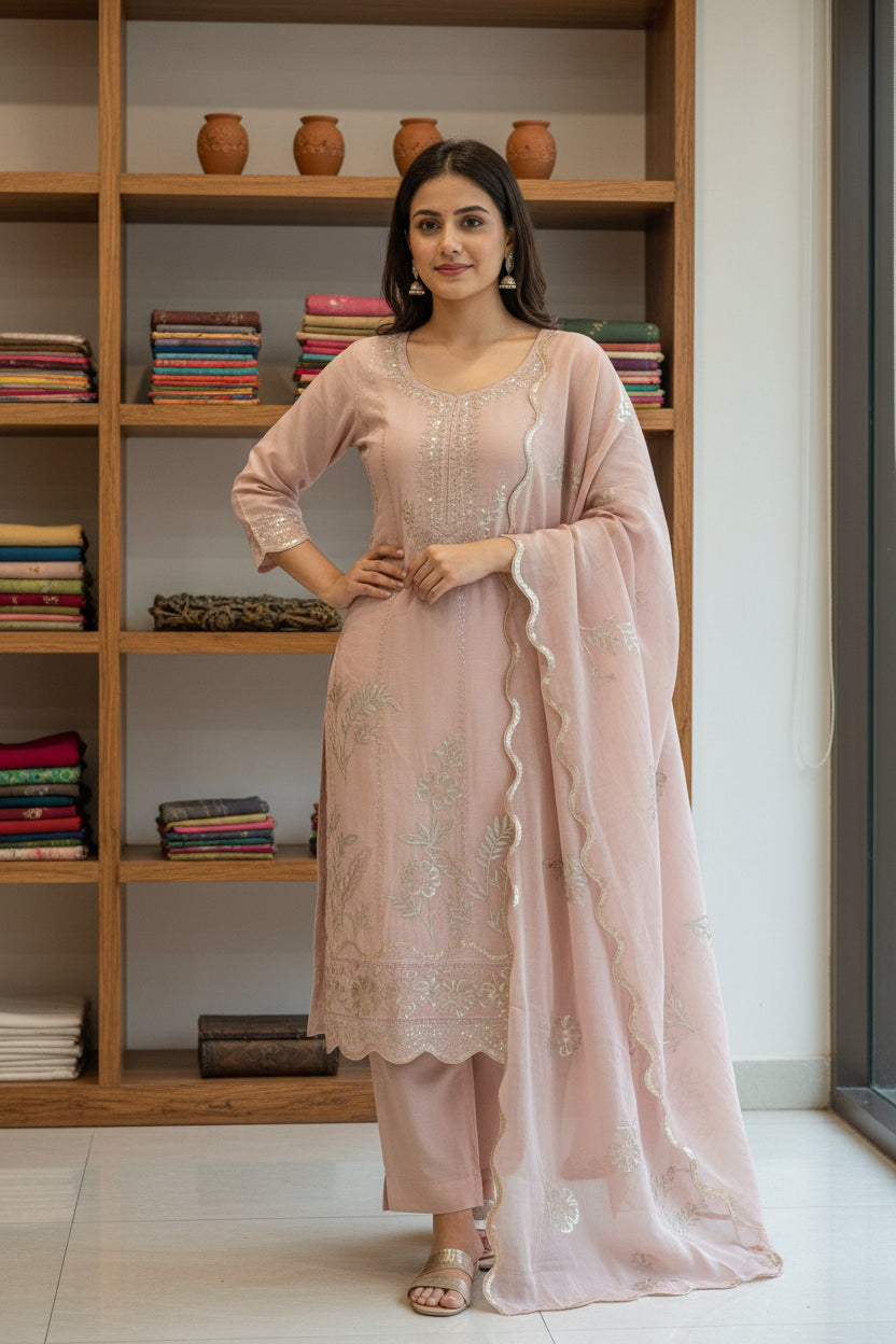 Pink Leather Work Mul Suit