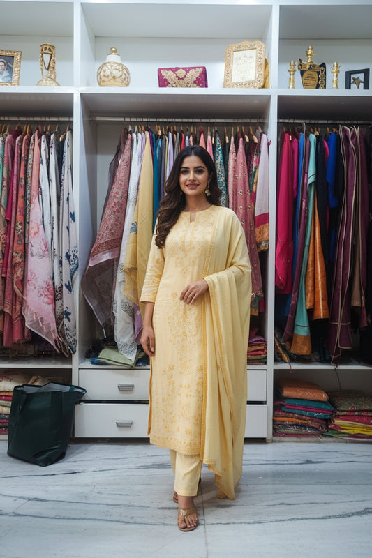 Butter Yellow Mul Cotton