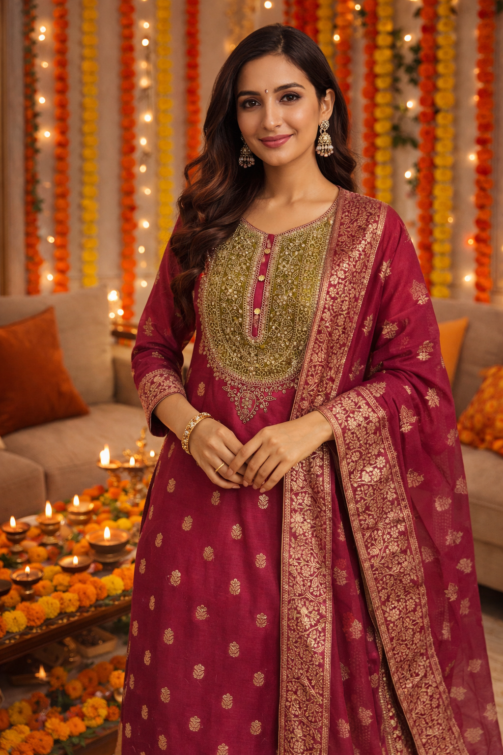 Muslin Brick Banasri Suit