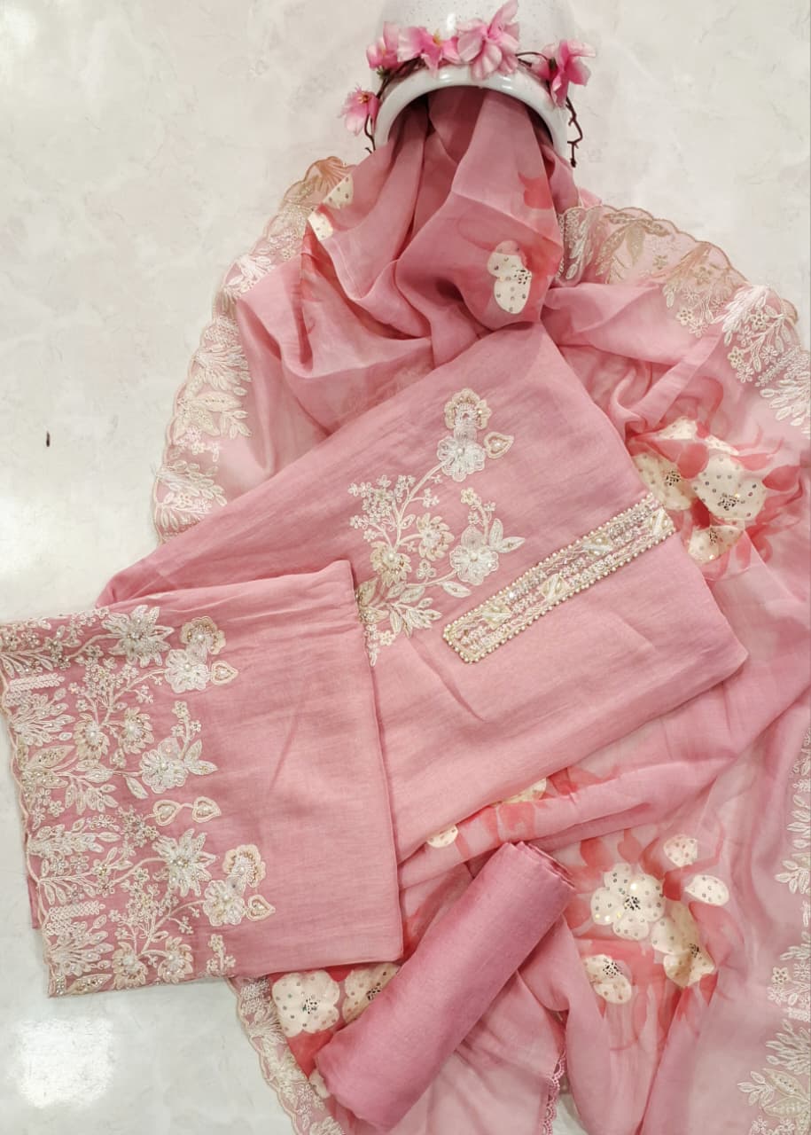 Peach Pearl Floral Mul