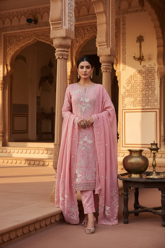 Peach Pearl Floral Mul